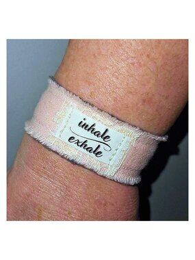 Inhale Exhale Yoga Bracelet Cuff Stretch Meditation Mindfulness Healing Gift